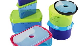Fit & Fresh Kids' Reusable Lunch Box Container Set with...