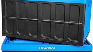 CleverMade 46L Collapsible Storage Bins with Lids - Folding...