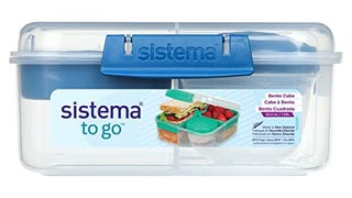 Sistema Bento Box Adult Lunch Box with 3 Compartments, 2...