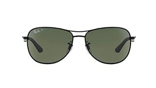 Ray-Ban Men's RB3519 Aviator Sunglasses, Matte Black/Green...
