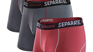 Separatec Men's 3 Pack Sport Performance Dual Pouch Boxer...