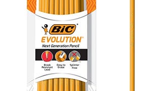 BIC Evolution Cased Pencil, 2 Lead, Yellow Barrel, 48-...