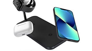 Dual 10-Watt Aluminum Wireless Charging Pad and Watch Charger...