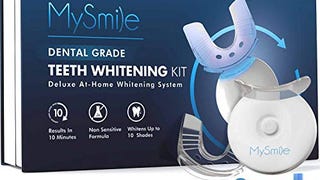 MySmile Teeth Whitening Kit with LED Light, 3 Non-Sensitive...