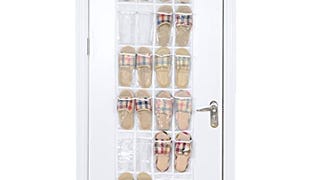 MaidMAX Over The Door Hanging Shoe Organizer with 24 Clear...