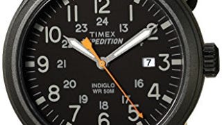 Timex Men's TWC008300 Expedition Scout Black/Brown Leather...