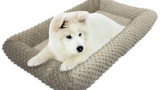 BV Pet 36-inch Padded Plush Dog Bed, Kennel and Crate...