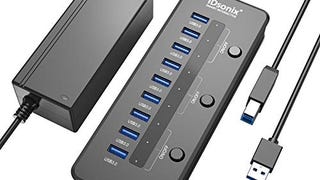 IDsonix 10 Port USB3.0 Hub with One Charging Port for Windows/...