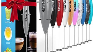 PowerLix Milk Frother Handheld Battery Operated Electric...