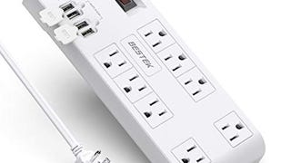 BESTEK 8-Outlet 6Ft Extension Cord Power Strip with 15A...