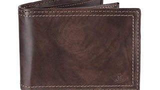 Dockers Men's Leather Traveler Wallet, Brown, One