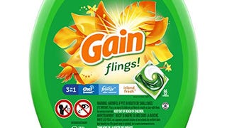 Gain flings! Liquid Laundry Detergent Pacs, Island Fresh,...