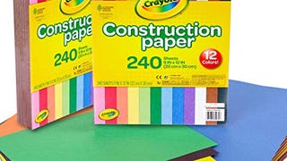Crayola Construction Paper, 240 Count, Bulk School Supplies...