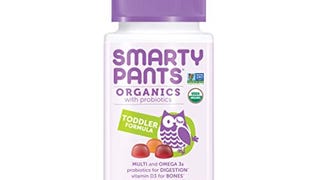 SmartyPants Organic Toddler Multivitamin, Daily Gummy Vitamins:...