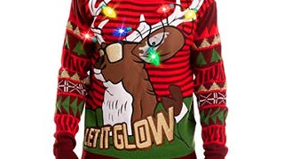 Men's LED Light Up Christmas Holiday Ugly Sweater with...