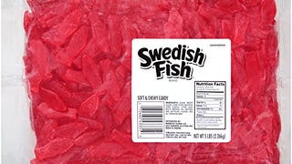 Swedish Fish Soft & Chewy Candy, Red, 5 Pound