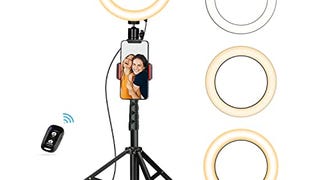 UBeesize Selfie Ring Light with Tripod Stand & Cell Phone...