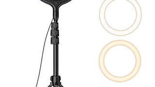 10'' Selfie Ring Light 67'' Tripod Stand - Lamicall LED...