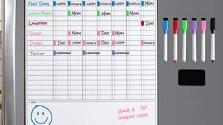 Magnetic Dry Erase Chore Chart for Multiple Kids and Adults:...
