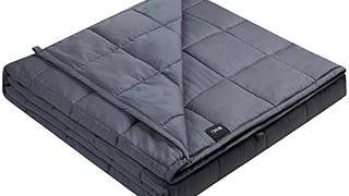 ZonLi Weighted Blanket 15lbs (48''x72'', Twin Size, Dark...