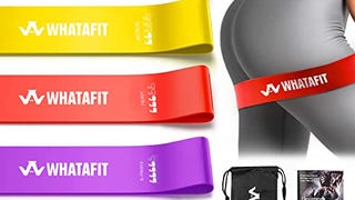 Whatafit Mini Resistance Loop Bands Set of 5 Premium Exercise...
