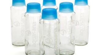 Aquasana Glass Water Bottles and BPA Free Lid, 18-oz, 6-...