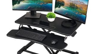 TechOrbits Standing Desk Converter-32-inch Height Adjustable,...