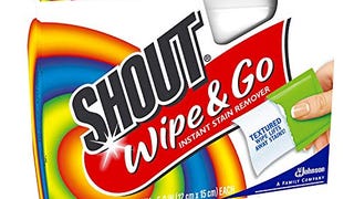 Shout Wipes - Portable Stain Treater Towelettes Pack of...