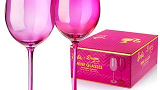Dragon Glassware x Barbie Wine Glasses, Pink and Magenta...