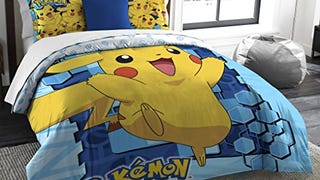 Pokémon Comforter and 2 Shams Set, 72 inches X 86 inches,...