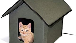 K&H Pet Products Outdoor Heated Kitty House Cat Shelter...
