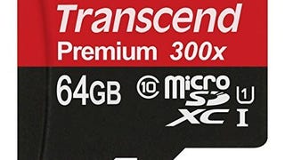 Transcend 64GB MicroSDXC Class10 UHS-1 Memory Card with...