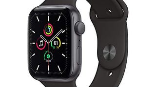 Apple Watch SE GPS, 44mm Space Gray Aluminum Case w Black...