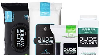 DUDE Wipes Flushable (48ct) DUDE Shower Body Wipes (8ct)...