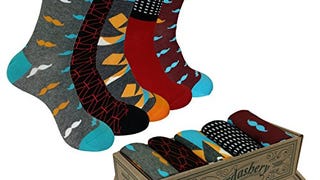 Men's Haberdashery Dress Socks ~ Mustache These Socks ~ Fun,...
