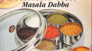 Tmvel Masala Dabba Spice Container Box with Clear Lid, Stainless...