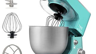 CUSIMAX Stand Mixer with 5-QT Stainless Steel Bowl, Tilt-...