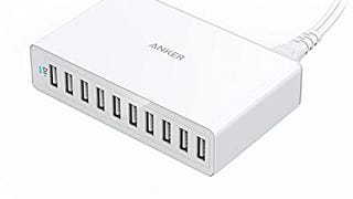 Anker 60W 10-Port USB Wall Charger, PowerPort 10 for iPhone...