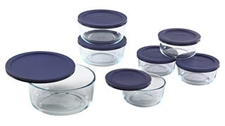 Pyrex 14-Piece Simply Store with Blue Covers,