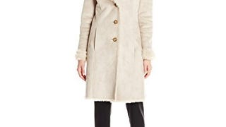Tommy Hilfiger Women's Long Sherpa Coat with Faux Fur Lining,...
