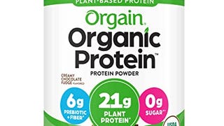 Orgain Organic Vegan Protein Powder, Creamy Chocolate Fudge...