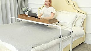 UNICOO - Overbed Table with Wheels for Full/Queen/King...