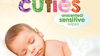 Cuties Baby Wipes | Unscented & Hypoallergenic | 12 Soft-...