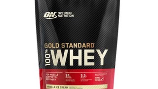 Optimum Nutrition Gold Standard 100% Whey Protein Powder,...