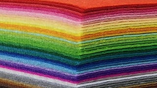 42pcs Felt Fabric Sheet 4"x4" Assorted Color DIY Craft...