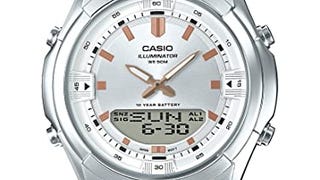 Casio Men's Dress Stainless Steel Quartz Watch with Resin...