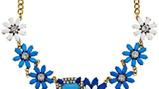 Blue and White Dazzling Daisy Collage Pendant Statement...