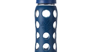 Lifefactory BPA-Free Glass Beverage Water Bottle, 22 oz,...