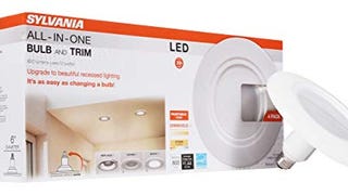 SYLVANIA LED Recessed Lighting Integrated 6" Bulb and Trim,...