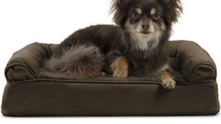 Furhaven Pet Bed for Dogs and Cats - Plush and Suede Sofa-...